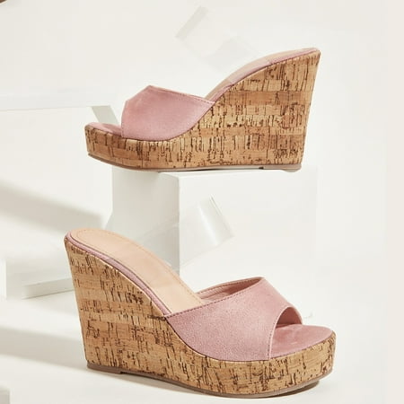 

NECHOLOGY Dress Sandals for Women Wide Fashion Design Wedges High Heels Women Sandals Toe Platform Slippers Sandals Women Size 12 Clear 9