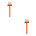 thumbnail image 4 of Vogacara Cepillo de peine 2 en 1, garras, eliminador de polvo de plástico, herramientas de limpieza de mano para salón de peluquería Naranja 2piezas, 4 of 6