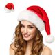 thumbnail image 2 of Sombrero de Navidad a rayas alargado rojo verde Unisex sombrero de Navidad de felpa a rayas sombrero de Santa decoración festiva sombrero de fiesta sombrero de Año Nuevo, 2 of 4