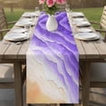 thumbnail image 4 of Purple Beach Coastal Table Runner 70 Inches, Summer Nautical Seaside Ocean Ombre Bed Runner Dresser Scarves Tabletop for Indoor Outdoor Parties/Ceremony/Banquet, 13" x 70", 4 of 9