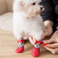 thumbnail image 5 of New Rain Snow Boots Anti-Slip Pet Supplies Waterproof Pet Boots Shoes Socks Cats Dogs Rubber Socks Small Puppy Sock Shoes BLACK M, 5 of 7