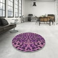 thumbnail image 4 of Ahgly Company Machine Washable Indoor Rectangle Transitional Orchid Purple Area Rugs, 2' x 3', 4 of 7