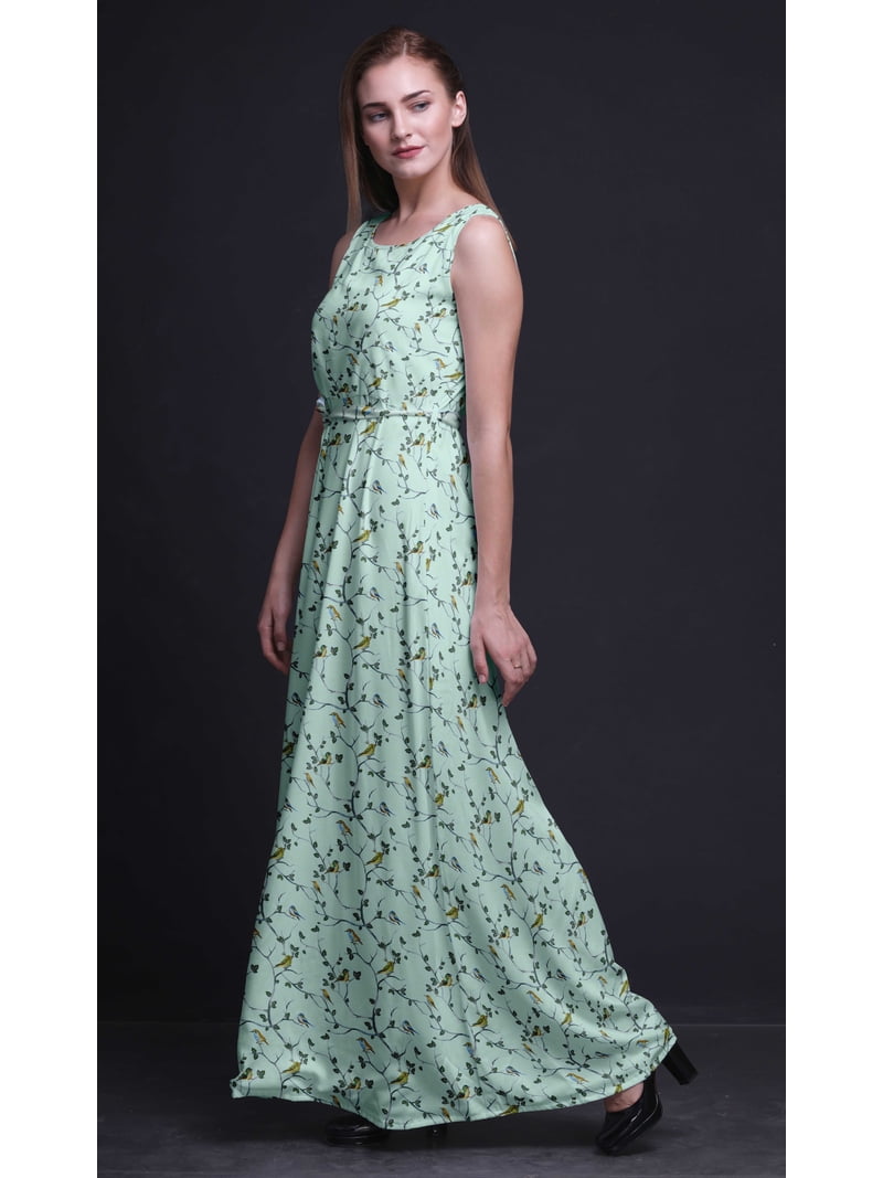 Bimba Bird Ladies Printed Long Tank Maxi&nbsp;Dress&nbsp;Resort Wear  Evening Gown-Medium - Walmart.com