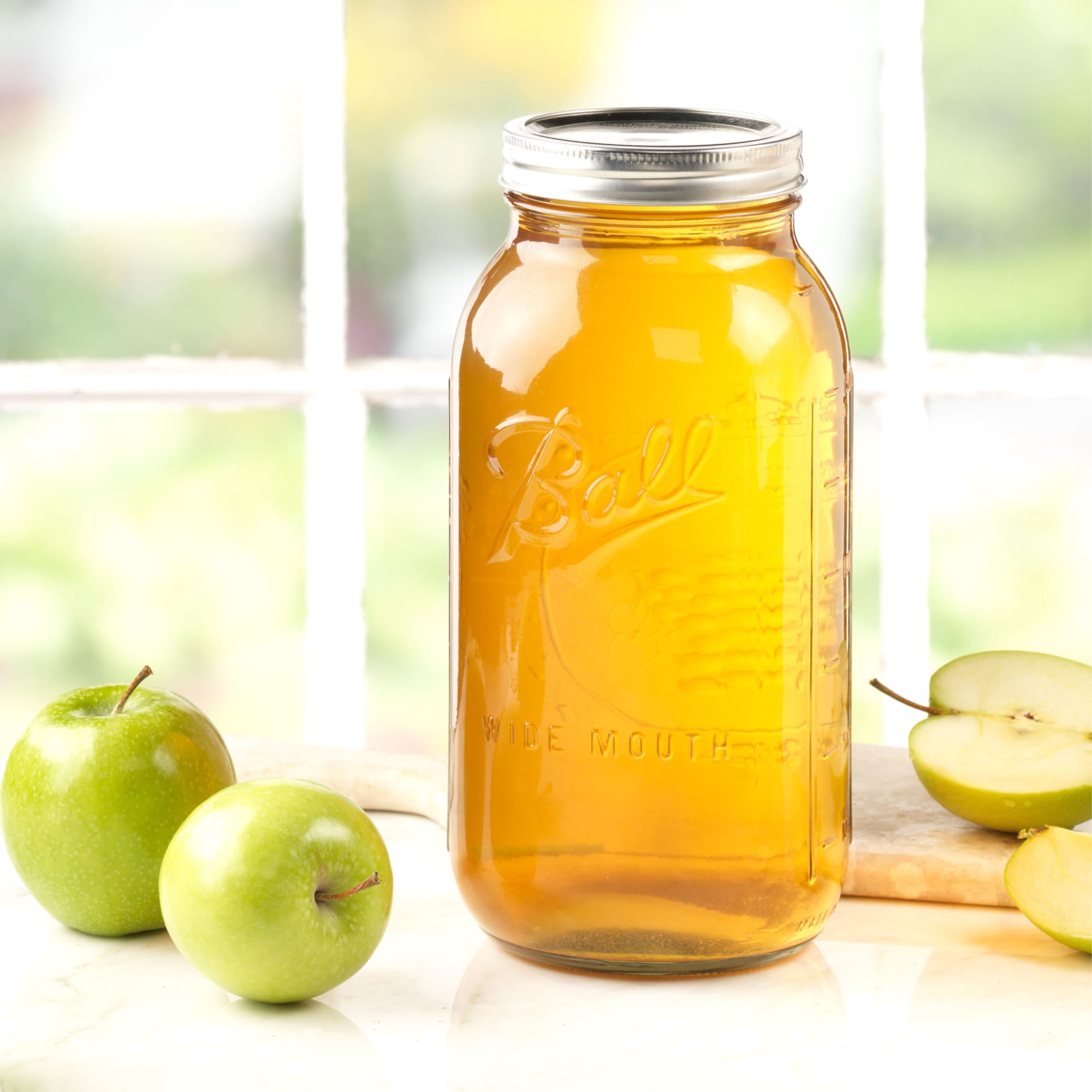 Ball Wide Mouth Half-Gallon 64-oz. Glass Mason Jar with Lid and Band