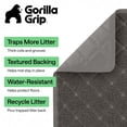 thumbnail image 3 of GORILLA GRIP Cat Litter Box Mat, Water Resistant Kitty Litter Trapping Mat, Textured Backing, Easy to Clean, Less Waste and Clean Floors, Kitten Supplies for Indoor Cats, Soft, 24x17 Dark Gray, 3 of 10