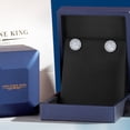 thumbnail image 5 of 14K White Gold White Moissanite and White Lab Grown Diamond Martini 3 Prong Secure Screw-Backs Stud Earrings for Women with Removable Jackets | 2.08 Cttw | Gemstone Birthstone | Round 6MM, 5 of 6