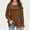 Brown, variant on Girls Oversized Long Sleeve Shirts Kids Fashion Crewneck Tunic Tops Tees 5-13 Years Brown 9-10 Years