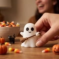 thumbnail image 3 of pathside Cute Glowing Ghost Halloween Tabletop Decor, Luminous Figurine for Party, Spooky Night Light for Ghost House (1.38x0.98x0.98in), 3 of 6