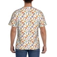 thumbnail image 3 of Bixox Men's Retro Floral Printed Short Sleeve Skinny Athletic T-Shirt, 3 of 6