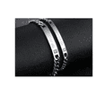 thumbnail image 2 of Pulseras Novios Enamorados Parejas Amor Acero Inoxidable Set Color Plateado Xtellar plateado, 2 of 4