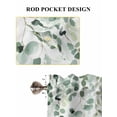 thumbnail image 6 of Eucalyptus Leaf Sage Green Bathroom Window Curtain, Spring Weeping Leaves Botanical Light Filtering Coffee Kitchen Curtains, Bedroom Living Room Curtains 2 Panel 84"x45", 6 of 6
