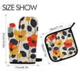 thumbnail image 2 of Yayeee Oven Mitts and Pot Holder Set of 2 Heat Resistant Kitchen Gloves Baking Hot Pad, Floral Pattern, 2 of 5
