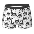 thumbnail image 6 of Men's Boxer Briefs, Cute Glasses Husky Funny Soft Comfy Mens Underwear Boxer Briefs Breathable With Widen Waist, 6 of 7