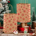 thumbnail image 4 of Christmas Snowflake Tote Bag - 22in Unfoldable Golden Tree Print, Flat Bottom Gift Bag, Reusable Holiday Party Packaging for Toys/Snacks/Clothes, Walmart Christmas Decor, 4 of 6