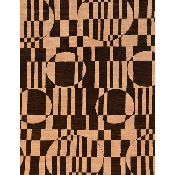 Ahgly Company Machine Washable Indoor Rectangle Abstract Night Red Area Rugs, 6' x 9'