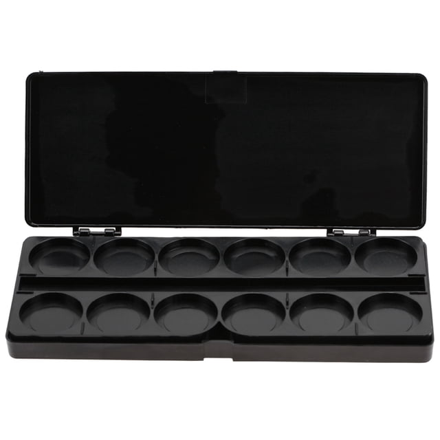 Paleta de pigmentos para uñas, paleta de mezcla de colores para decoración de uñas con 24 cuadrículas, paleta de pintura diseñada para brindar precisión
