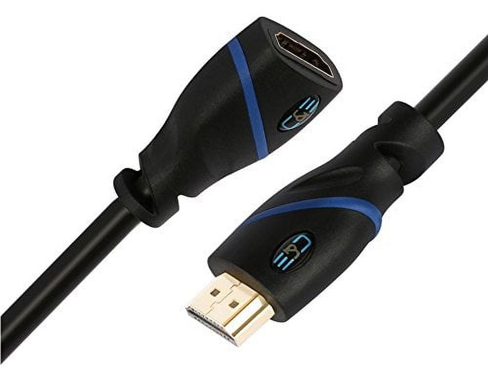 20ft (6M) High Speed HDMI Cable Male to Female with Ethernet Black (20 Feet/6 Meters) Supports 4K 30Hz, 3D, 1080p and Audio Return CNE510125