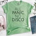 thumbnail image 2 of All Panic No Disco Shirt, Unisex Women's Men's Shirt, Nervous Shirt, Introvert Shirt, Heather Apple Green, Small, 2 of 6