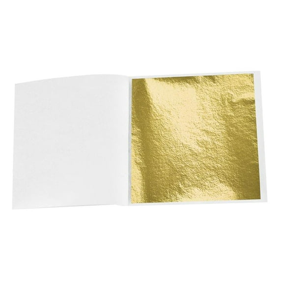 Hemoton 1 Bag Square Sheets Imitation Gold Foil Craft Gold Metal Leaf Sheets For Arts And Furniture Decoration