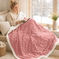 thumbnail image 4 of Cozy Double Layer Throw Blanket for Warmth Comfort Living Room Bedroom Machine Washable Soft Lightweight Couch Blanket All Season, 4 of 8
