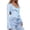 Blue 2, variant on Women's Cardigan Stylish Plunging Neck Ruffled Trim Long Sleeve Womenâs Top For Casual And Formal Occasions Addition To Your Wardrobe Casual Cardigan