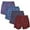 Assorted 04, variant on 4-Pack Men's Boxer Underwear 100% Cotton Assorted-01 Medium
