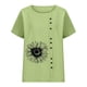 thumbnail image 2 of Camiseta Casual de Manga Corta con Botón de Cuello Redondo de las Mujeres, Tops Cortos para las Mujeres, 2 of 3