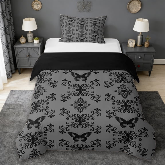 Erosebridal Vintage Bohemian Damask Twin Bedding,Boho Exotic Style Duvet Cover Set For Boys Girls 2 Pieces,No Comforter,Reversible