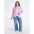thumbnail image 7 of Time and Tru Women's and Women’s Plus Zip Front Fleece Hoodie Jacket, Sizes XS-4X, 7 of 7