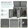 thumbnail image 6 of Outdoor Trash Can Storage Shed, 54 Cu.Ft Outside Garbage Can Storage Shed, Waterproof Horizontal Storage Cabinet, Bicycle Sheds & Outdoor Storage Clearance, Dark Grey, 6 of 7