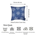 thumbnail image 4 of Decorative Christmas Snowflakes Throw Pillow Cover Set of 2 Square 18" x 18" Blue & White for Couch, Bedding, 4 of 6