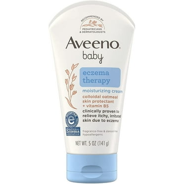 Aveeno Baby Eczema Therapy Moisturizing Cream, Natural Colloidal Oatmeal & Vitamin B5, Due to Eczema, Paraben- & Steroid-Free, 5 oz