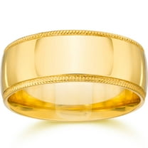 Pompeii 9mm Wide Milgrain Wedding Band 14K Yellow Gold (,)