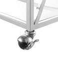 thumbnail image 5 of Convenience Concepts Oxford Chrome Glass Bar Cart with Shelf, Glass/Chrome, 5 of 6