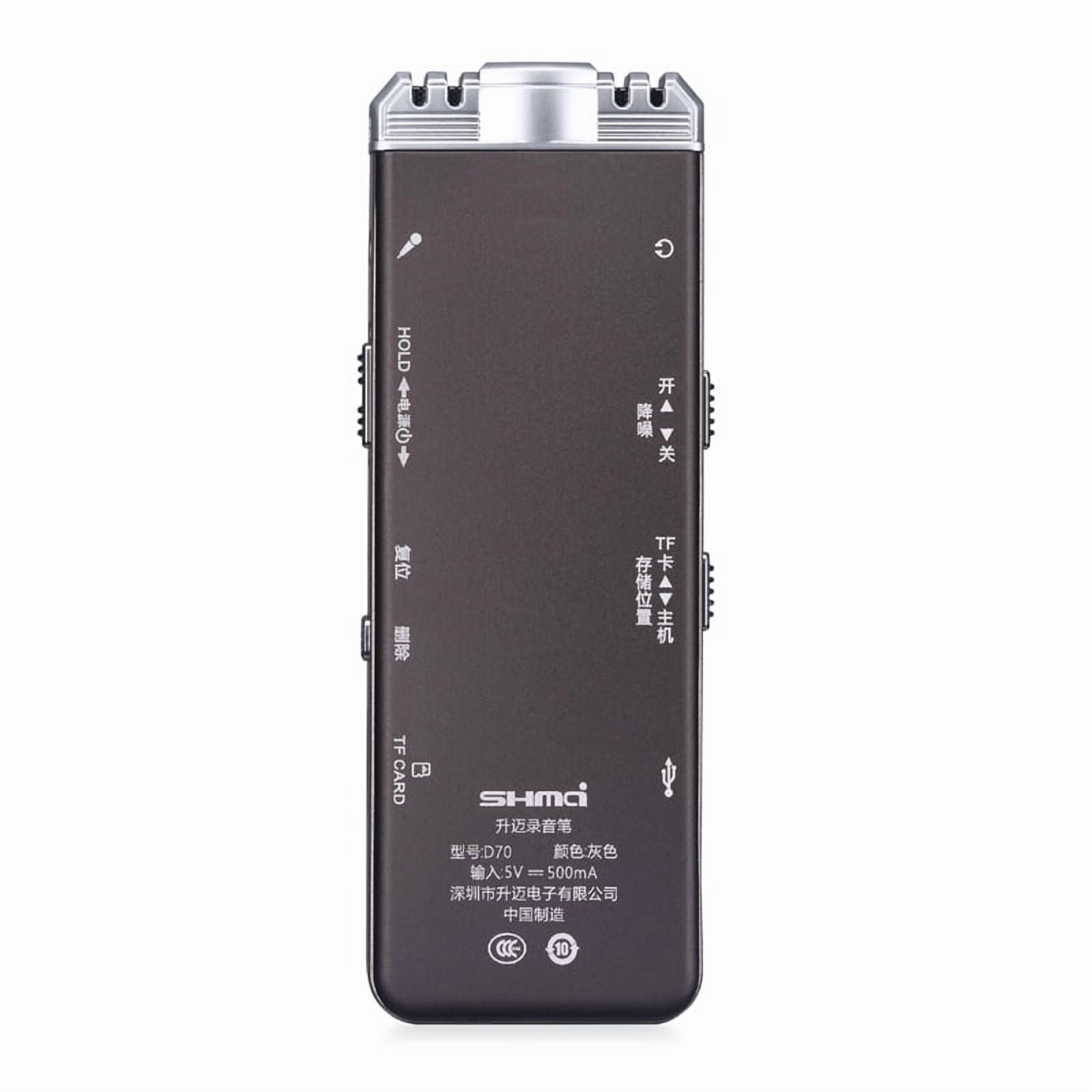 Shmci D70 16GB Professional dual mic noise reduction PCM stereo phone Digital Voice Activate audio Recorder mini-Player Dictaphone