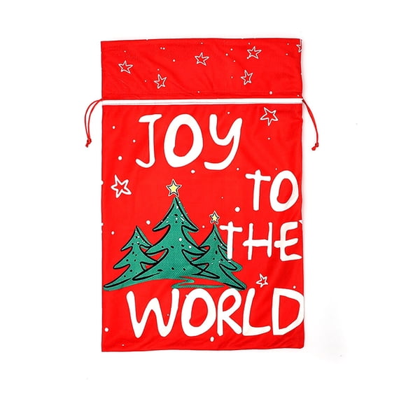 Bolsas de Regalo de Navidad Flanela Impresa Cordón Corbata Bolsa de Boca, 19.69x14.57In Gran Bolsa de Dulces para Niños para Regalos Y Decoración