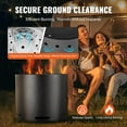 thumbnail image 5 of Smokeless Fire Pit Stove 15 Inch Portable Outdoor Wood Burning Fireplace with Removable Ash Pan SUS430 Stainless Steel for Patio Camping, 5 of 6