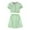 Green, variant on Bearichfupo Kids Girls Summer Short Sleeve Lace Shirt Tops Skirt 2PCS Outfits Clothes Set For Girls Clothes,Girls' Skirt Sets Sizes 9-10 Years