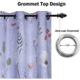 thumbnail image 4 of Purple Floral Blackout Curtain Grommet 95in 2panel, 4 of 5