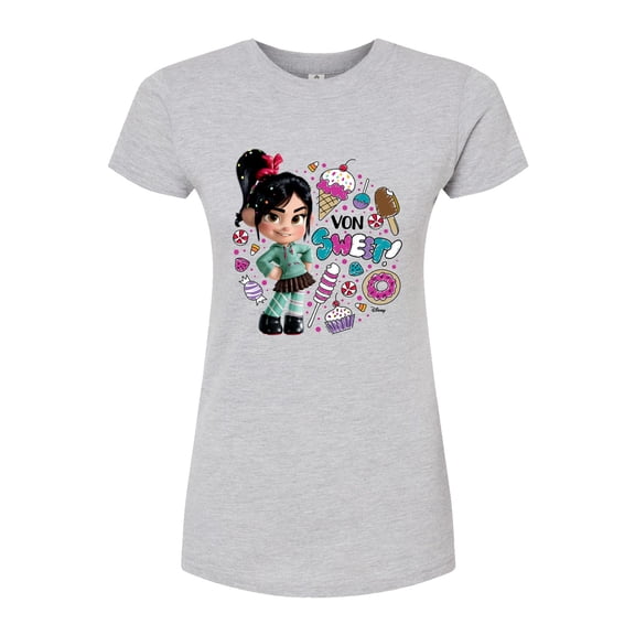 Disney Wreck It Ralph - Von Sweet & Candy - Juniors Fitted Graphic T-Shirt
