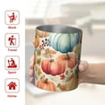 thumbnail image 5 of 12oz Coffee Tumblers Fall Pumpkins and Leaves Pattern Stainless Steel Vacuum Insulated Travel Tumbler Coffee Cups Mug with Lid and Straw with Cleaning Brush for Cold & Hot Drinks, 5 of 5
