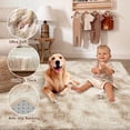 thumbnail image 2 of Nanan Fluffy Area Rug 5'x8' Soft Shaggy Carpet for Living Room Bedroom Home Decor, Light Coffee, 2 of 6