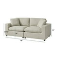 thumbnail image 4 of Comfort Pointe Casella Modular Beige Polyester Fabric 2-Piece Sofa, 4 of 12