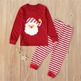 thumbnail image 2 of Mercatoo Girls Christmas Santa Clothing Set Baby Boys Infant Tops Striped Pants Outfits Baby Girl Outfit, 2 of 8