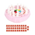 thumbnail image 1 of Juego de mesa de ajedrez 2 en 1 para niños, entrenamiento de habilidades motoras, actividad para padres e hijos, compacto rosa, 1 of 9