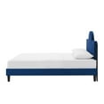 thumbnail image 4 of Platform Bed Frame, Full Size, Blue Navy, Velvet, Modern Contemporary, Bedroom Master Guest Suite Room, 4 of 10