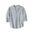 thumbnail image 2 of KingSize Men's Big & Tall Gauze Mandarin Collar 3/4 Sleeve Shirt, 2 of 6