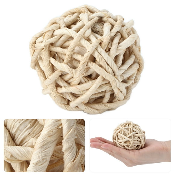 ANGGREK Rabbit Toy Ball,Corn Husk Toy Ball Playing Teeth Grinding Activity Small Animal Chew Toys For Rabbit Hamster,Corn Husk Toy Ball