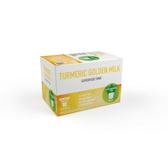 Lait Doré au Curcuma, Capsule Entièrement Végétale Compatible Keurig