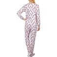 thumbnail image 2 of SofiePJ Women's Fun Printed Long Sleeve Fleece Onesies Footed Pajamas Light Pink S, 2 of 2